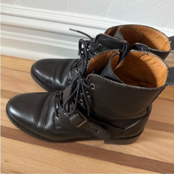 Sezane Laetitia Ankle Leather Boots - Picture 4 of 8